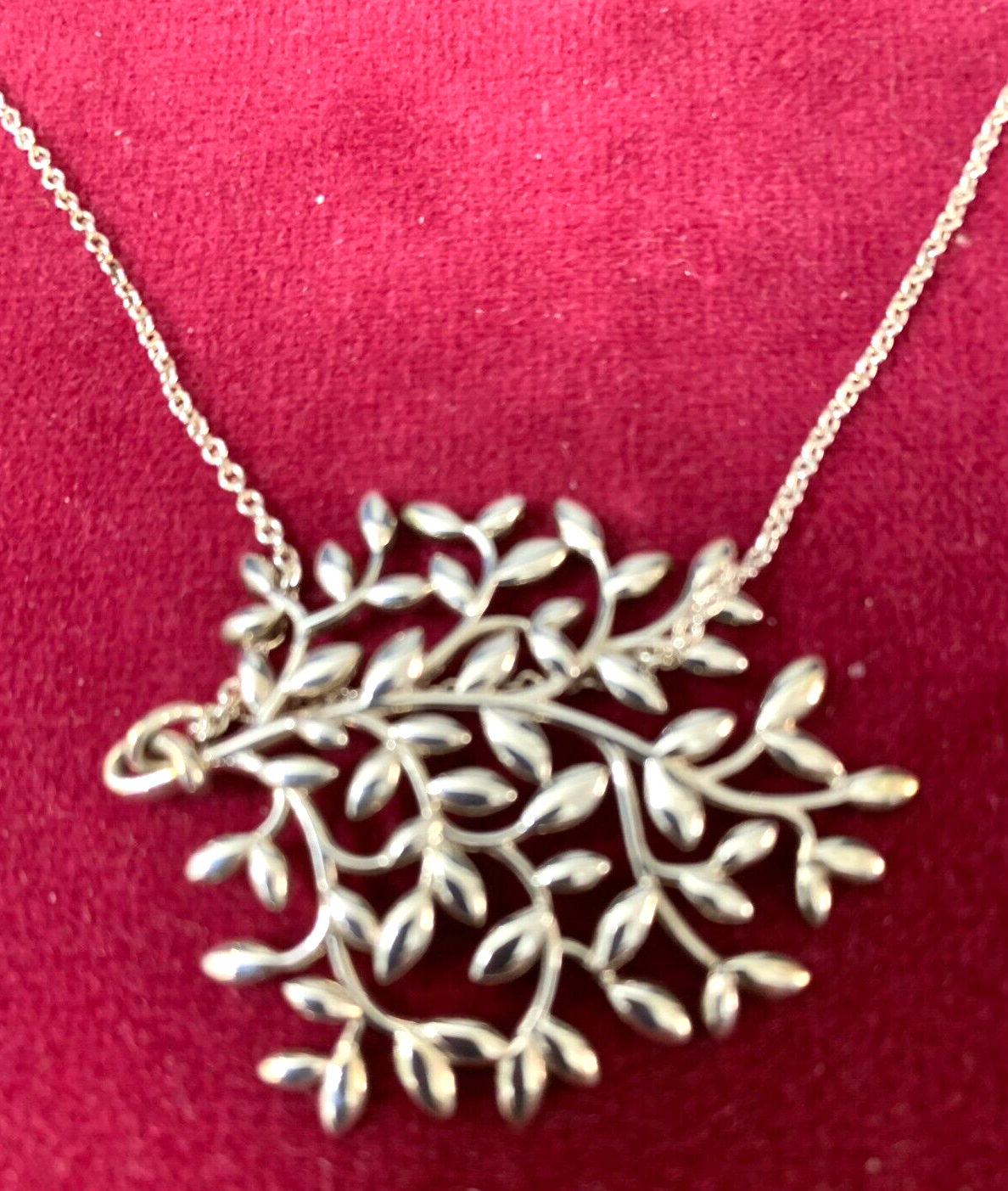 NWB Tiffany Co. Paloma Picasso Sterling Silver Olive Leaf