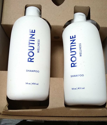 New Sealed Routine Wellness Unscented 14oz Shampoo & Conditioner + Hair Serum