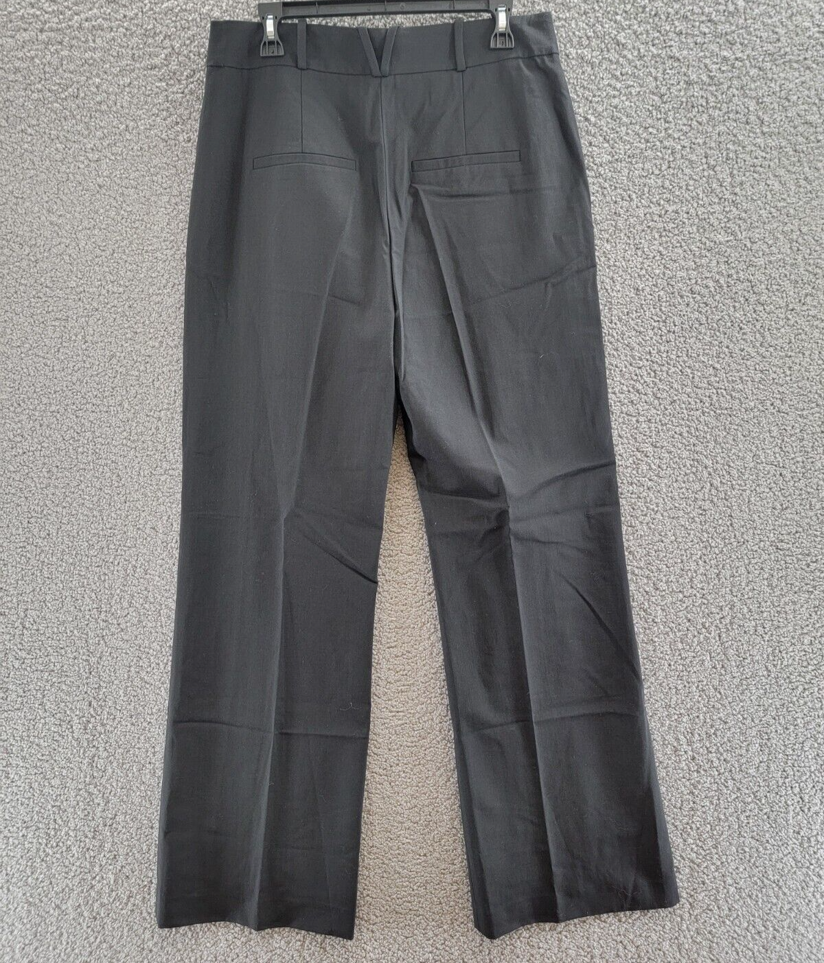 Veronica Beard Ollie Wool Blend Wide Leg Pants Women's 12 Black Solid High Rise - Picture 12 of 18
