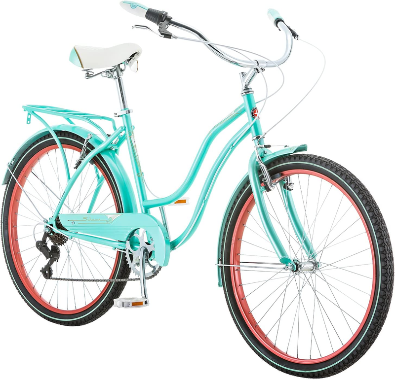 Schwinn Perla Adult Beach Cruiser Bike, Men and Women, 18-Inch Step-Through Stee