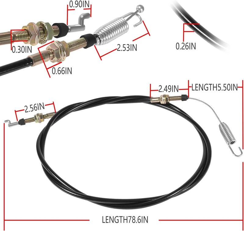 2-11082 Shifter Cables for Chuck Wagon CW-11 CW-413, Trail Wagon, Land Master