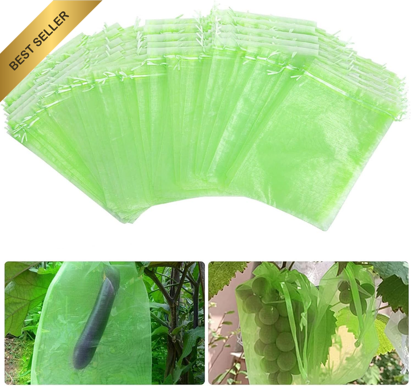 50 Pcs Fruit Protect BagsVegetables, Plants from Birds and Insects (25 * 35 Cm)