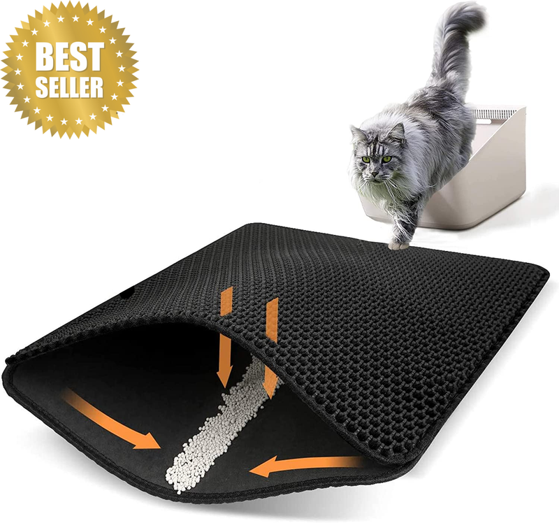 Cat Litter Mat Large 75 X 55 Cm Kitty Litter Trapping Mat for Litter Box - Honey