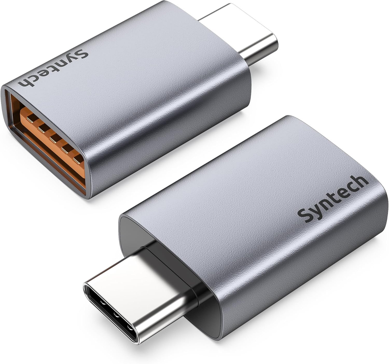 USB C to USB Adapter (2 Pack), 10Gbps USB3.2 Gen 2 Fit Side by Side, Type C Male