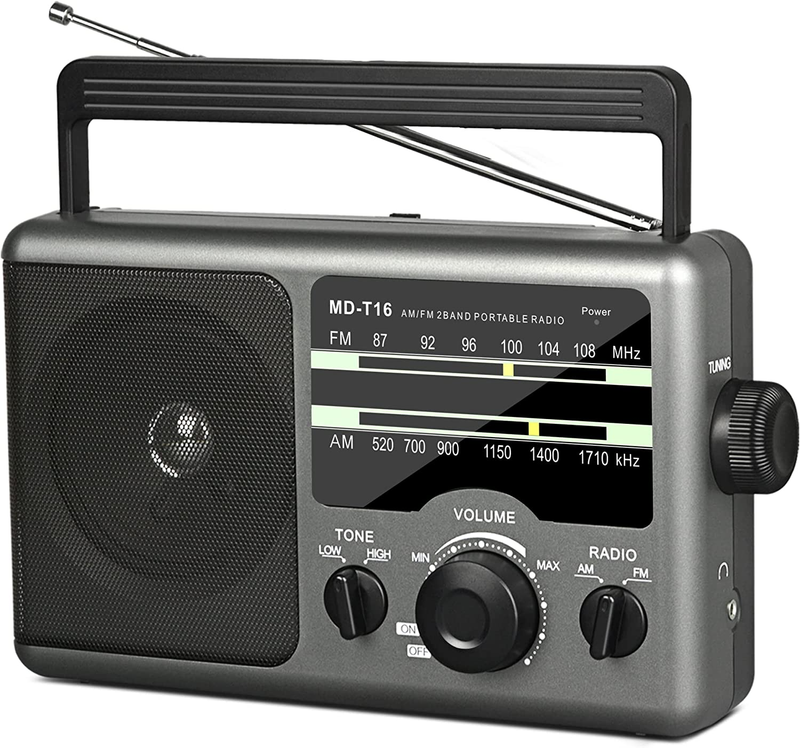 AM FM Portable Radio Battery Operated Radio by 4X D Cell Bat