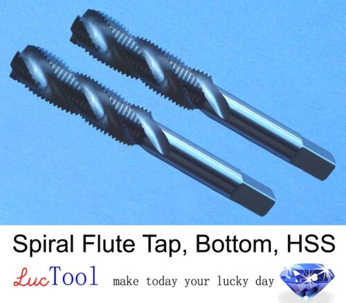 2 PC of 1/2-20 UNF Spiral Flute Tap Bottom GH3 Limit 3 Flute HSS Uncoated Thread