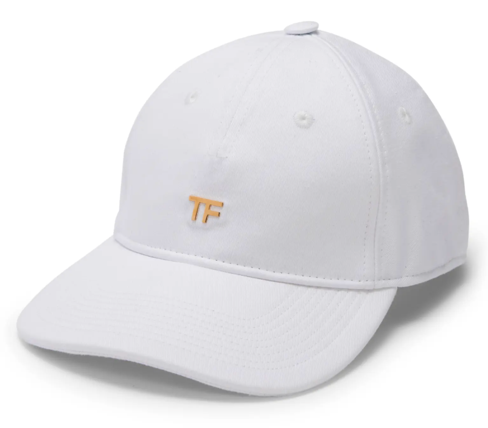 TOM FORD TF Unisex Gold Logo-Embellished Baseball-Cap Canvas