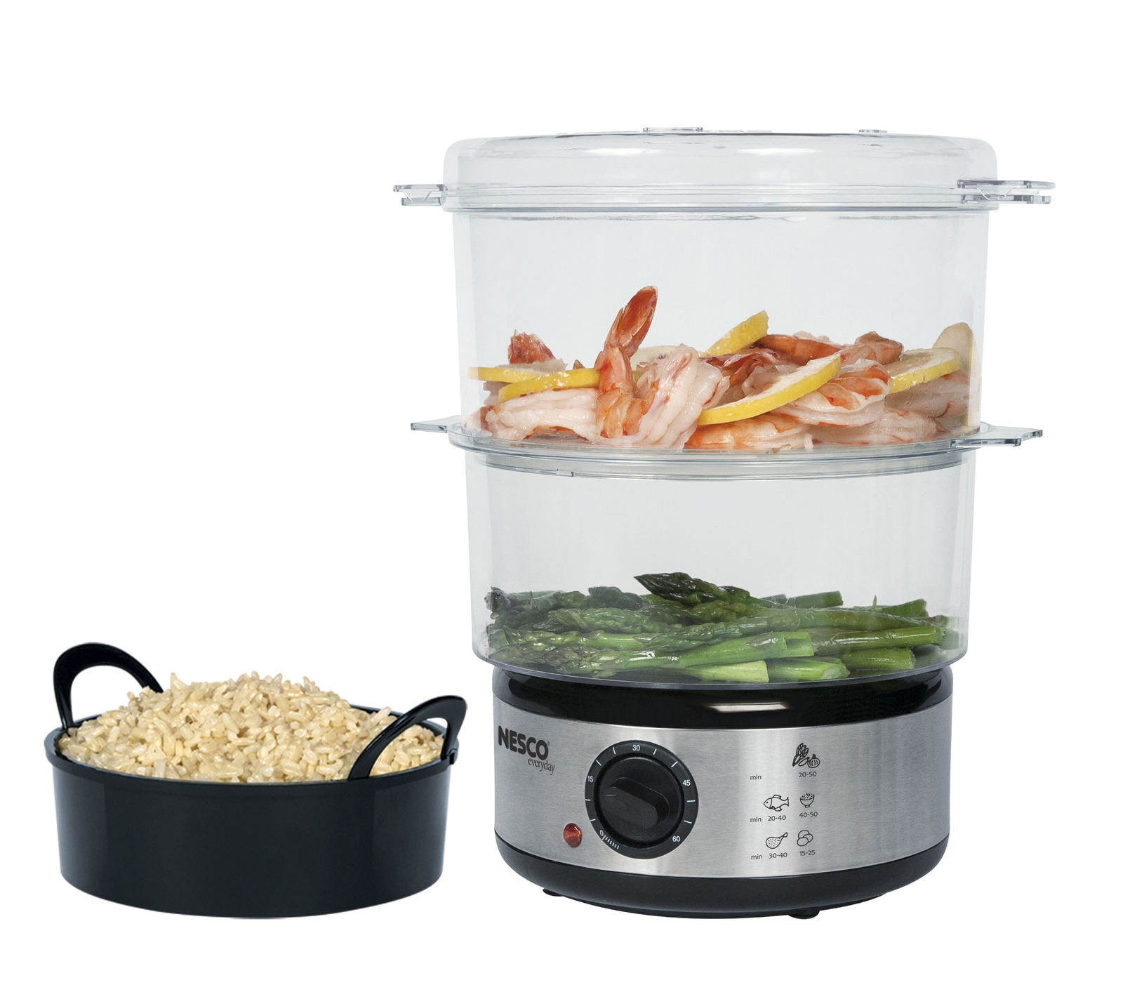 5 Qt Electric Vegetable Fish Rice Egg Steamer Healthy Meal Cooker Food Steamer