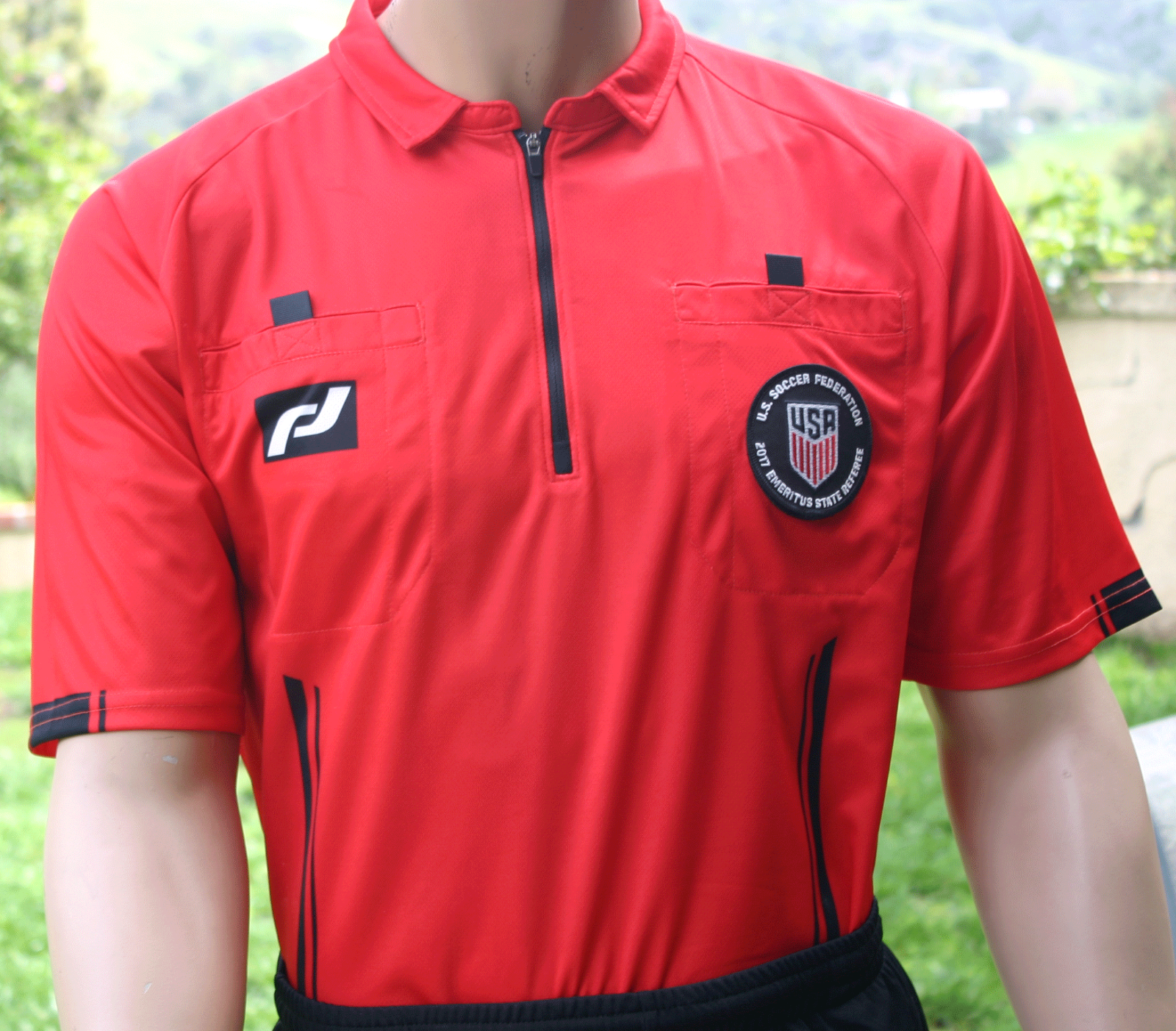 USSF Soccer Referee jersey. PRO Style TRULY THE BEST quality. FREE badge holder