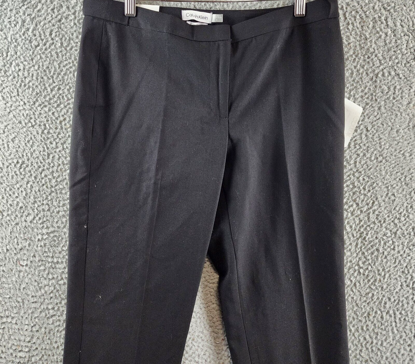Calvin Klein Highline Ankle Length Pants Women's 6 Black Elastic Waist Pull On - Picture 4 of 15