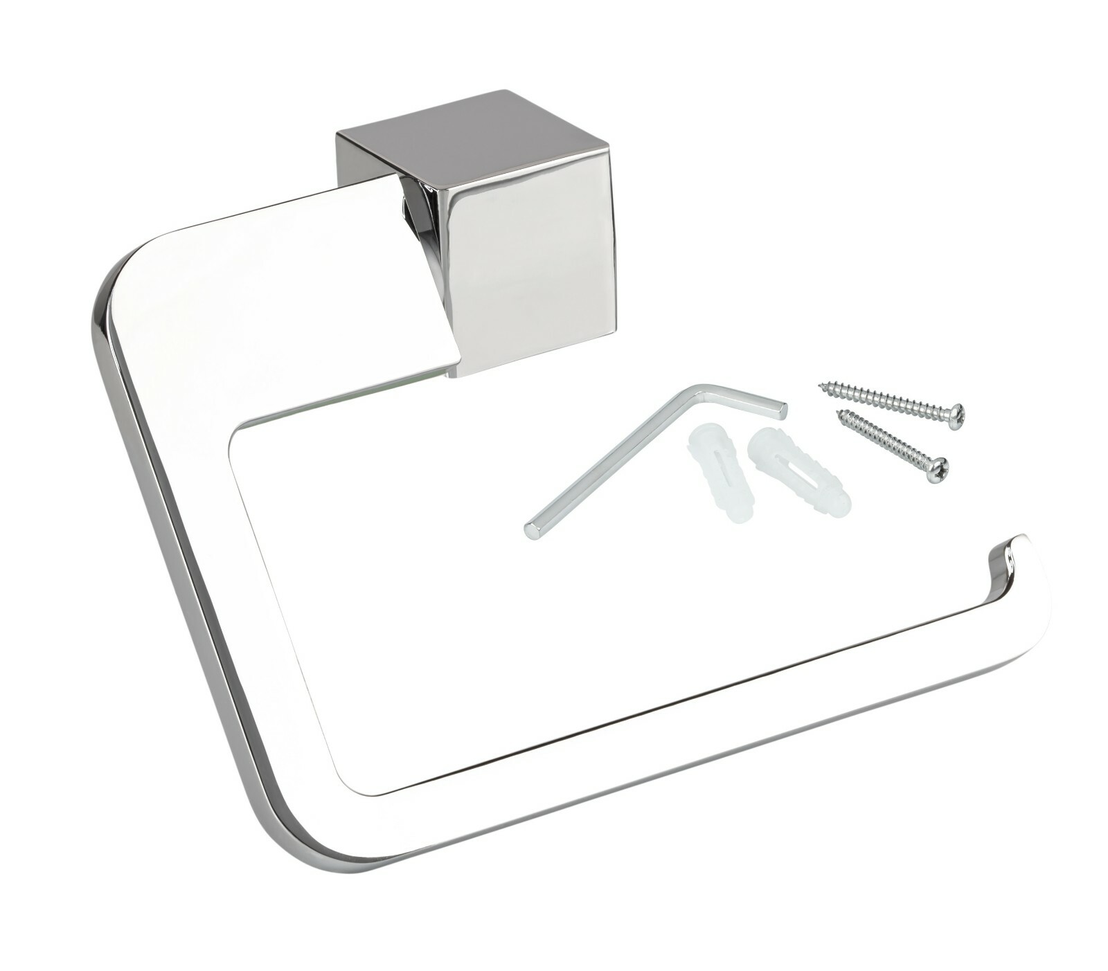 Toilettenpapierhalter Klopapierhalter mit Ablage Klorollenhalter WC Silver DHL