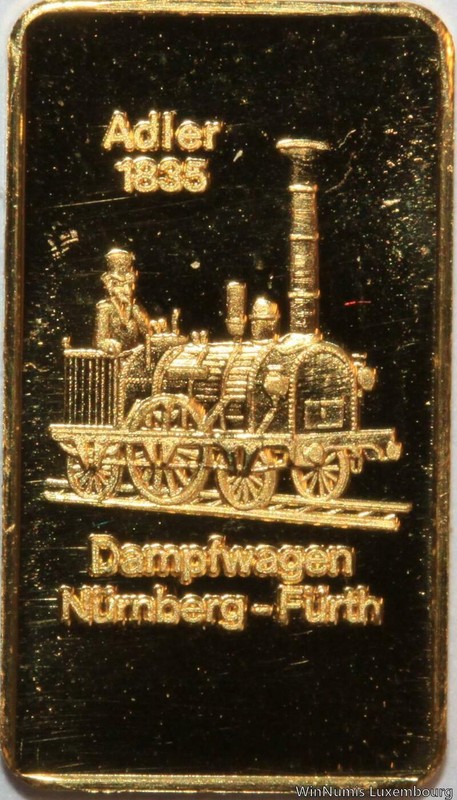 V1558 Germany Ingot Lingot Heraeus Adler 1835 1g Or Fine Gold Pure 999% Proof