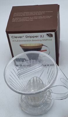 Clever Coffee Dripper Large 18 oz Clear Coffee Brewer  New in Box