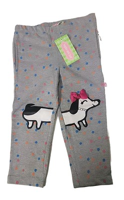 Sophie & Sam Adorable Gray Sweatpant w/Applique Dachshund w/Pink size 4T NWT