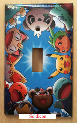 Pokemon Pikachu Friends Light Switch power Outlet Wall Cover Plate Home Decor