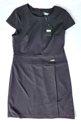 DKNY Women's Black Sleeveless Sheath Dress New Sz 12