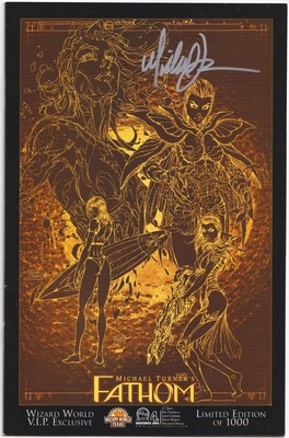 FATHOM VOL 2 #4 WIZARD WORLD VIP NEGATIVE VARIANT SIGNED MICHAEL TURNER ASPEN