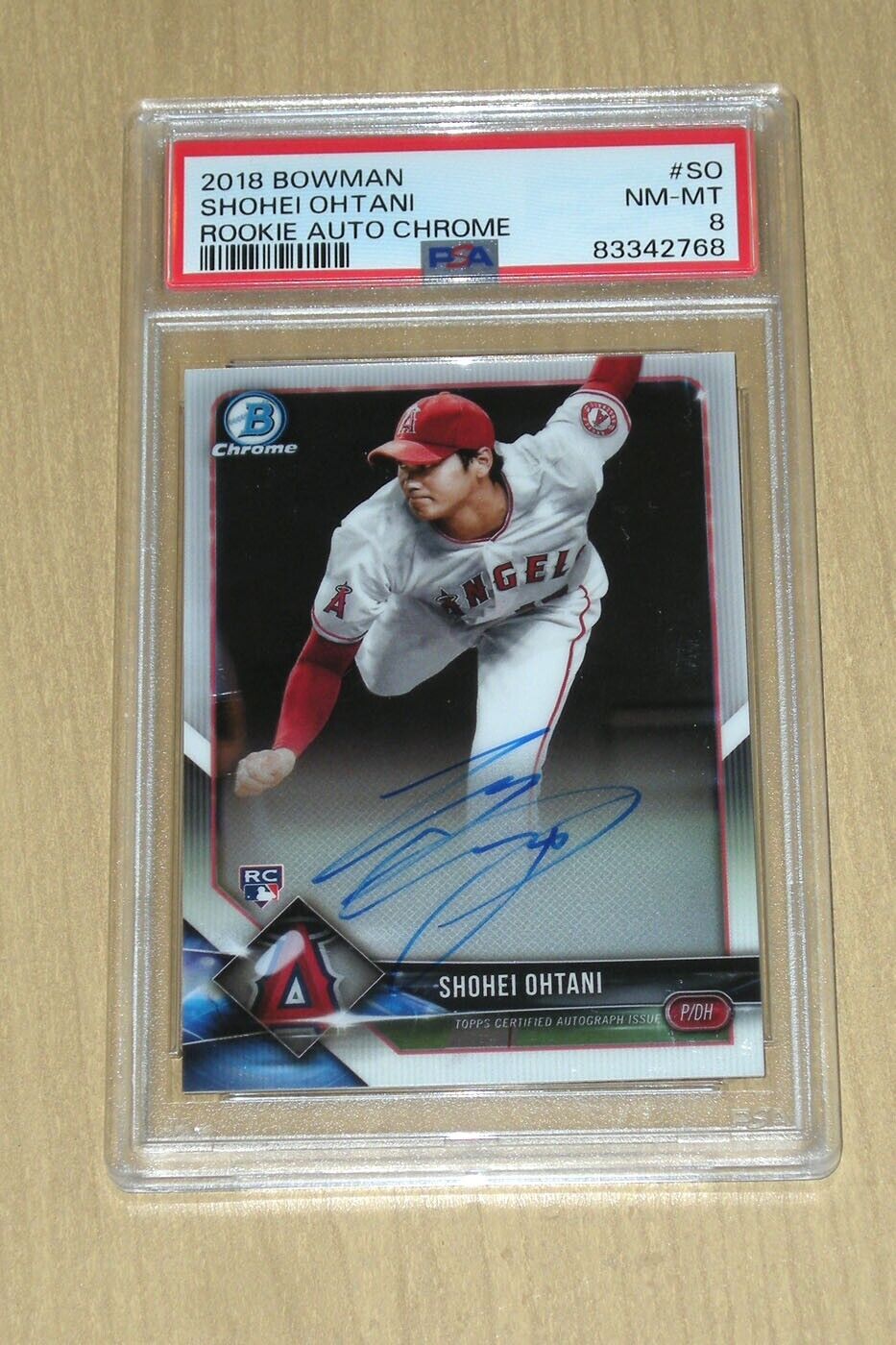 2018 Bowman (Chrome) Shohei Ohtani (pitching) autograph auto 2018 Bowman (Chrome) Shohei Ohtani (pitching) autograph auto
