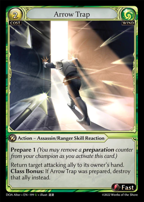 Arrow Trap - DOA Alter EN-199 - x1 - Uncommon - Near Mint - Non-Foil - Grand Arc