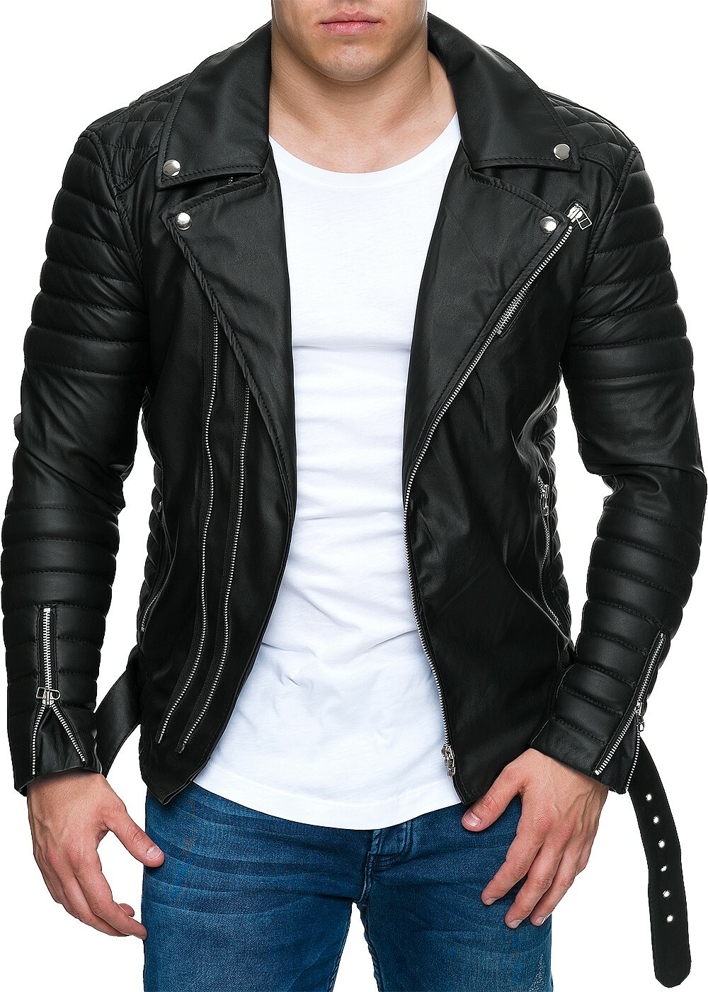 Reichstadt Herren Jacke Biker-jacke Kunstlederjacke Freizeitjacke Dope XS-XXXL