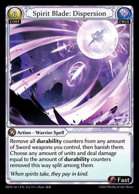 その他 Grand Archive TCG P24 PR Spirit Blade Spirit Blade: Dispersion - DOA 1st EN-252 - NM - Non-Holo
