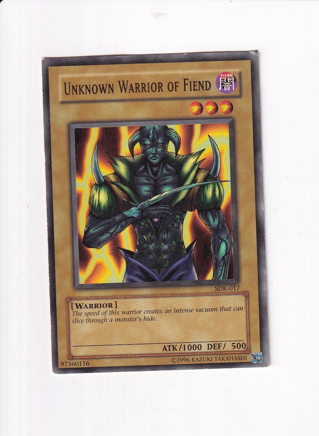 遊戯王 UNKNOWN WARRIOR/FIEND GEM MT PSA 10 Yu-Gi-Oh Yugioh UNKNOWN WARRIOR OF FIEND SDK-017 | eBay