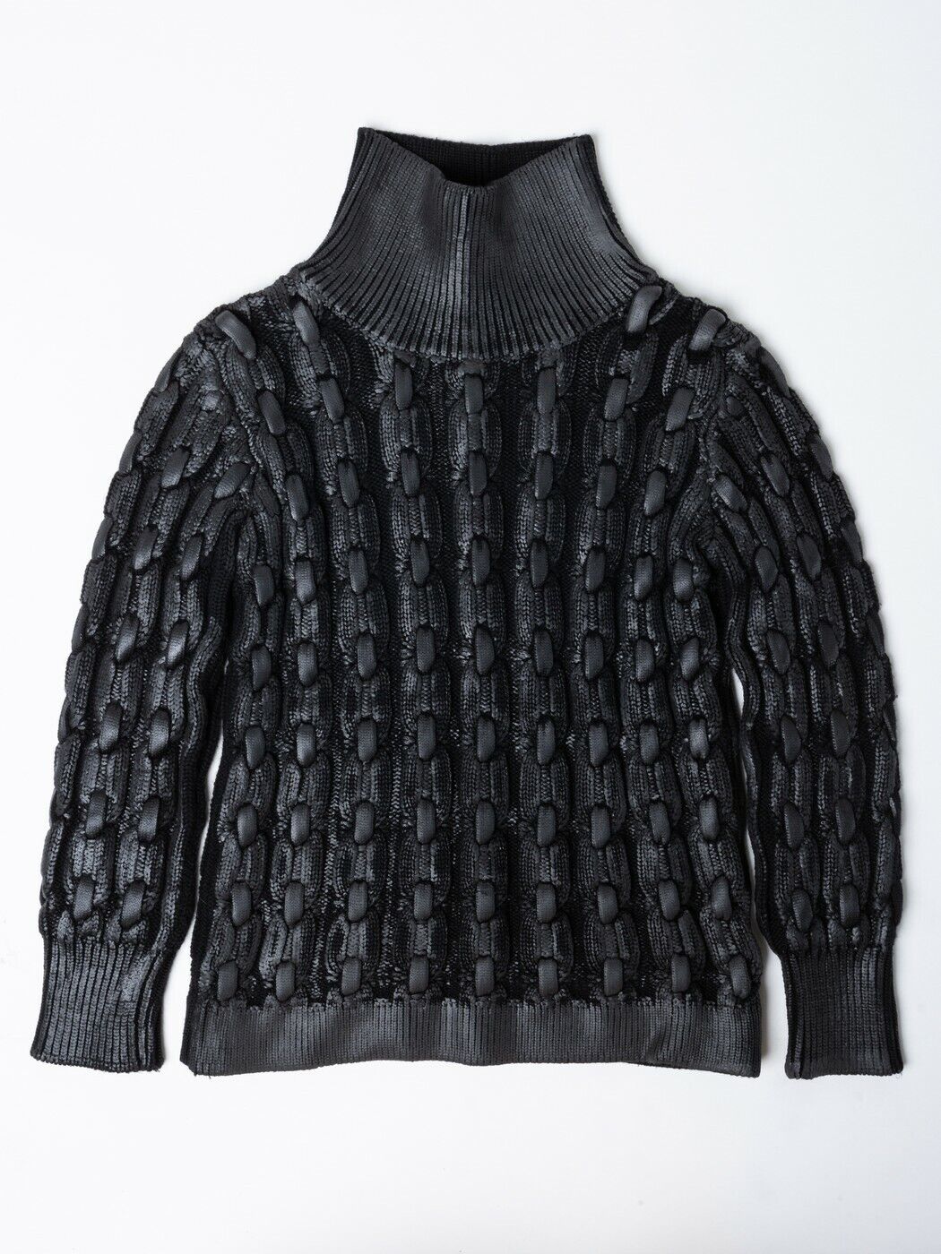 Dior Homme Wax Coated Sweater Heavy Knit Wool FW03 Luster Dior Homme Wax Coated Sweater Heavy Knit Wool FW03 Luster
