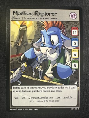 Neopets Moehog Explorer 60/100 Lost Desert Neopet Uncommon