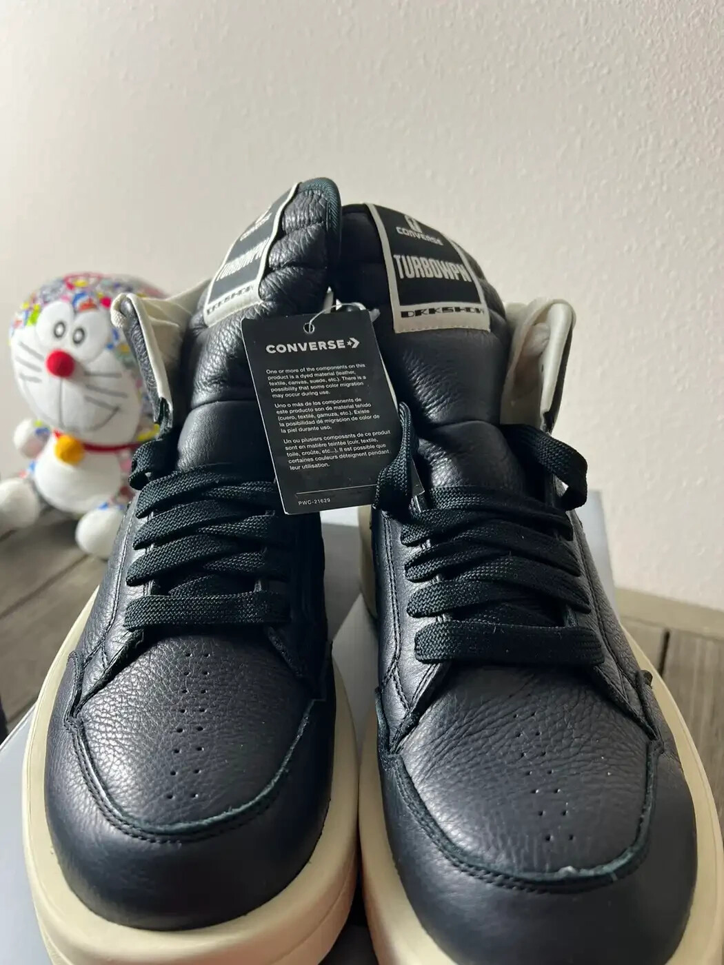 Pre-owned Converse Rick Owens Turbowpn - 8.5 In Black
