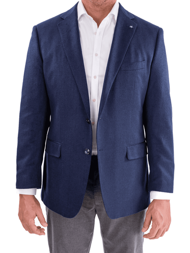 

Blujacket Мужской темно-синий шелковый кашемировый пиджак стандартного кроя на 2 пуговицах Спортивный пиджак