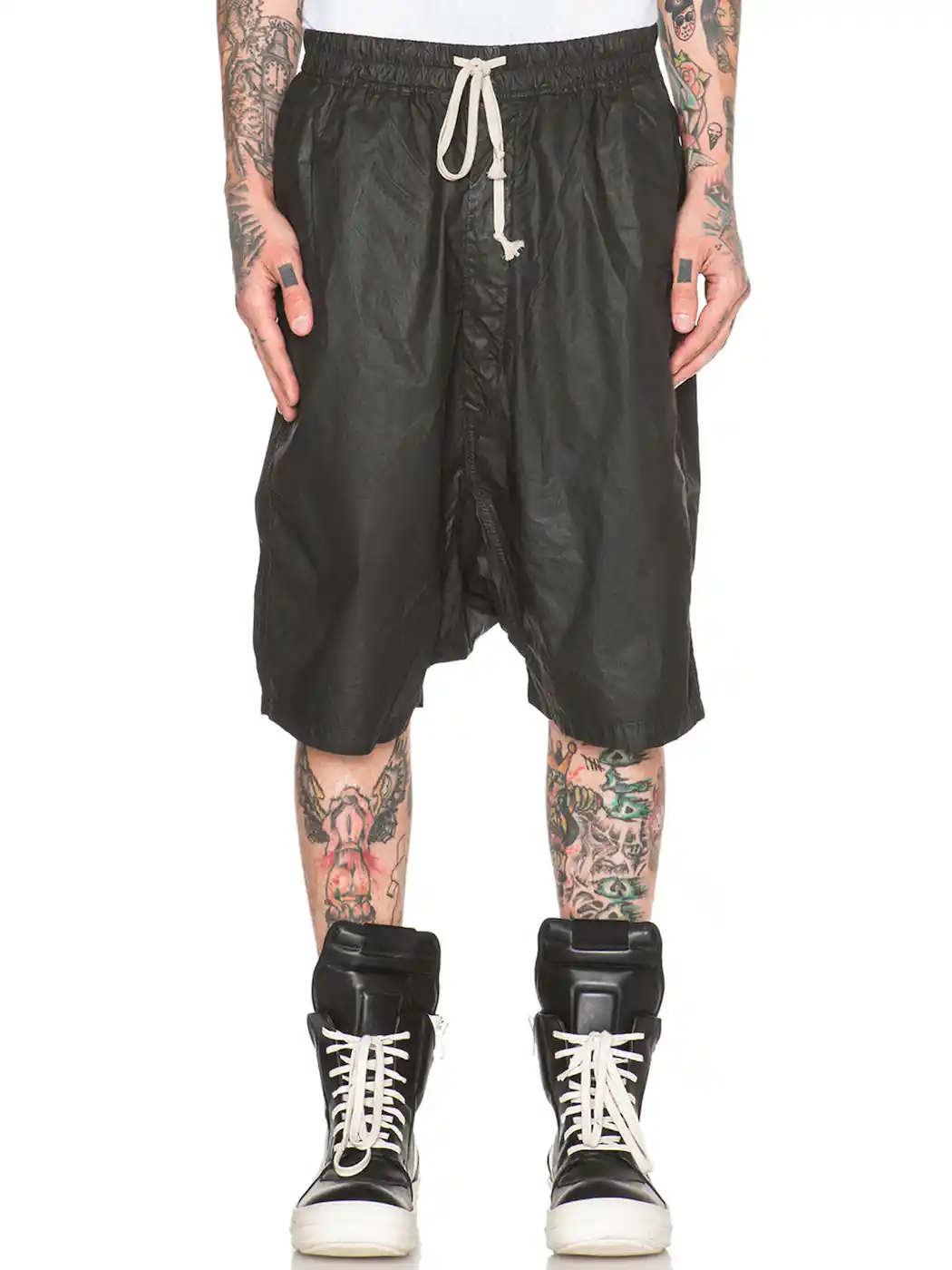 SALE!! Rick Owens Drkshdw Black Waxed Cotton Pod Shorts RARE SALE!! Rick Owens Drkshdw Black Waxed Cotton Pod Shorts RARE