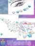 Wosois Crystal Face Stickers Star Mermaid Gems Sparkly Temporary Rhinestone Sticker Rave Party Accessories for Women (E)