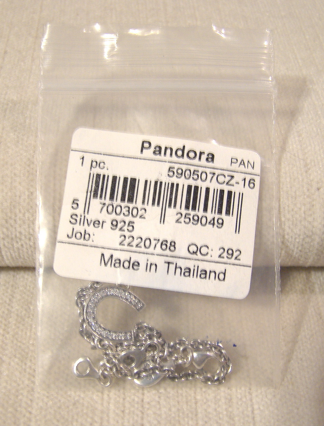 New Sterling Silver Pandora Symbol of Luck Horseshoe Bracelet Small 590507CZ16