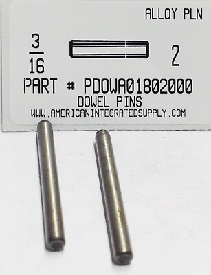 3/16X2 DOWEL PINS ALLOY STEEL PLAIN (10)