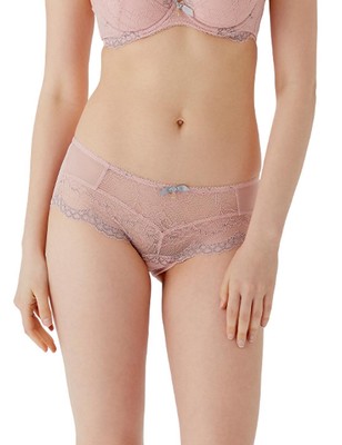 Gossard Superboost Lace Short Brief 7714 Comfortable Knickers Ballet Pink/Silver