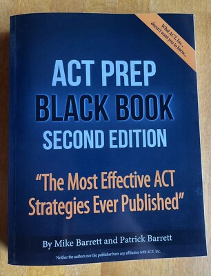 GREAT CONDITION!!! ACT Prep Black Book Second Edition by Mike & Patrick Barrett