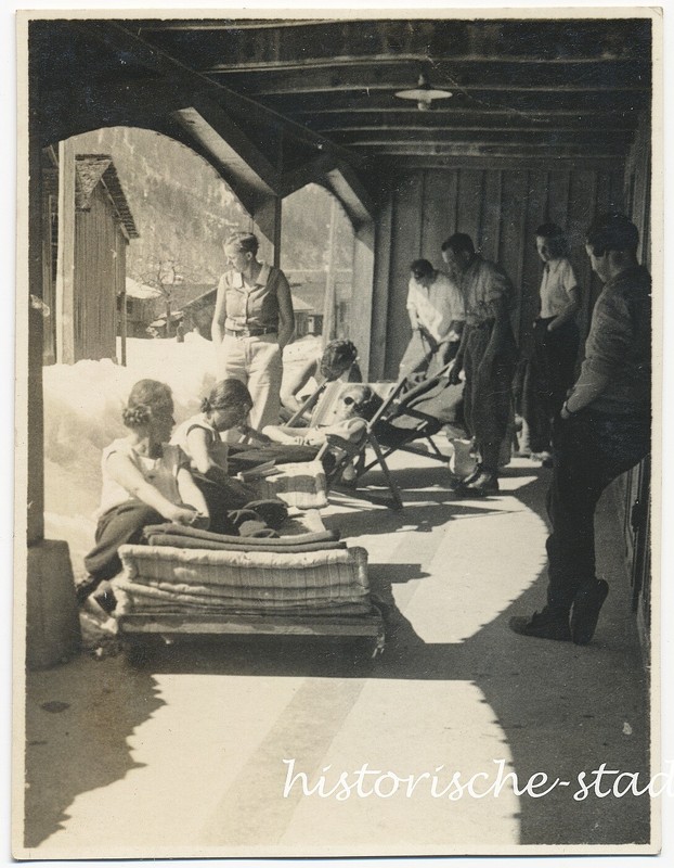 Partenen Montafon ÃSterreich Veranda Touristenheim VallÃ¼La - Altes Foto 1920er