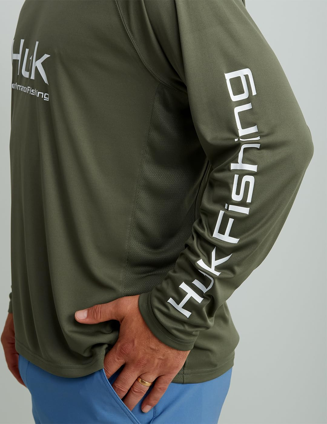 HUK Men's Pursuit Vented Long Sleeve Hoodie, Fishing Shirt with Hood