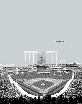 KAUFFMAN STADIUM Photo Picture KANSAS CITY ROYALS Skyline 8x10 11x14 11x17 16x20