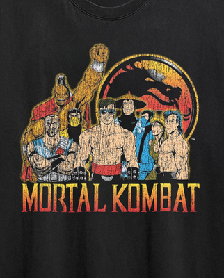 Mortal Kombat Characters Classic T-Shirt Black XXL