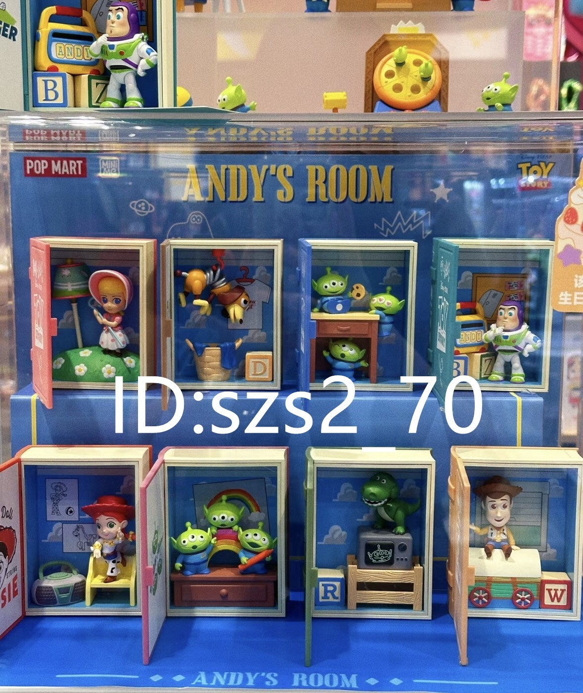 8pcs - Authentic POP MART Toy Story Andy's Room Mini Figure