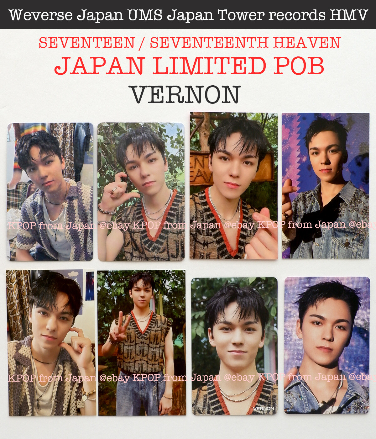 VERNON SEVENTEEN SEVENTEENTH HEAVEN JAPAN POB Photocard VERNON SEVENTEEN SEVENTEENTH HEAVEN JAPAN POB Photocard