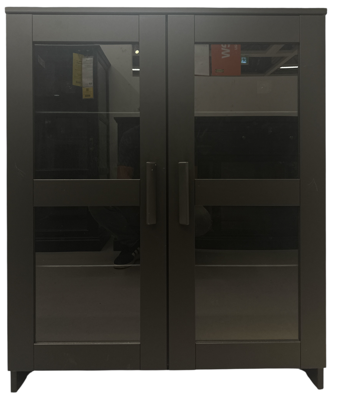 New IKEA BRIMNES Black/Glass Cabinet Doors 78x95 cm (30 ¾x37
