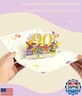Magic Ants 90th Birthday Card - 3D Pop-Up Happy 90 Year Old Birthday Card for Women, Men, Mom, Dad, Friends, and Family - Envelope Included