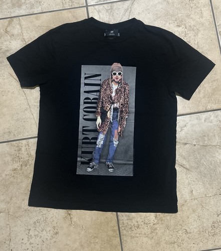Y2K Nirvana Kurt Cobain Leopard Jacket H&M Official TShirt