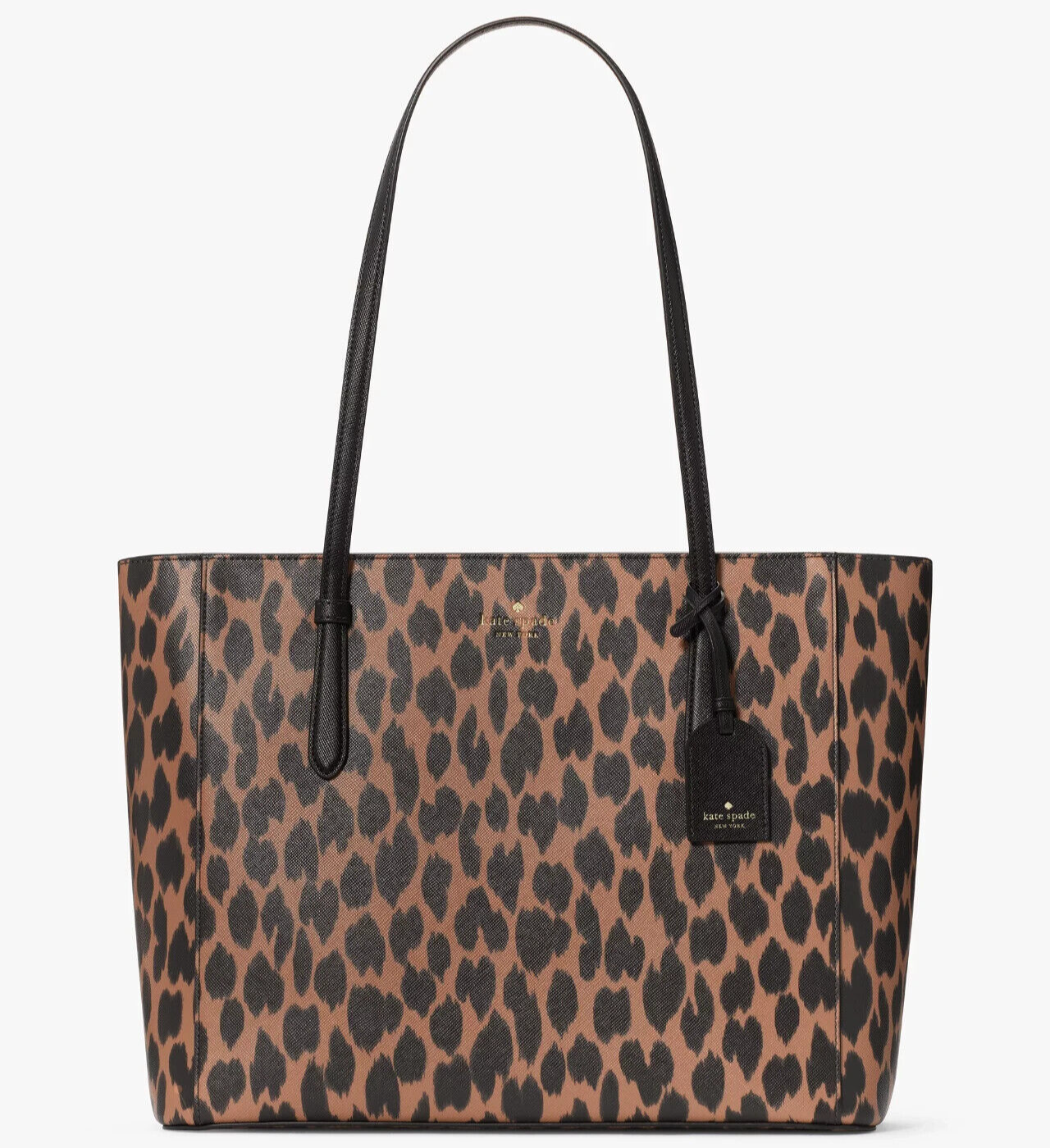 トートバッグ Kate Spade Kitt Spotted Leopard Medium Tote KI888 Manhattan Lady Leopard Embroidered Large Tote | Kate Spade