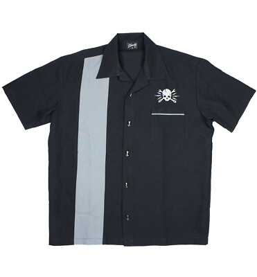Steady Clothing Hemd Skull Wrench Vintage Bowling Shirt Retro Hot Rod Mechanic