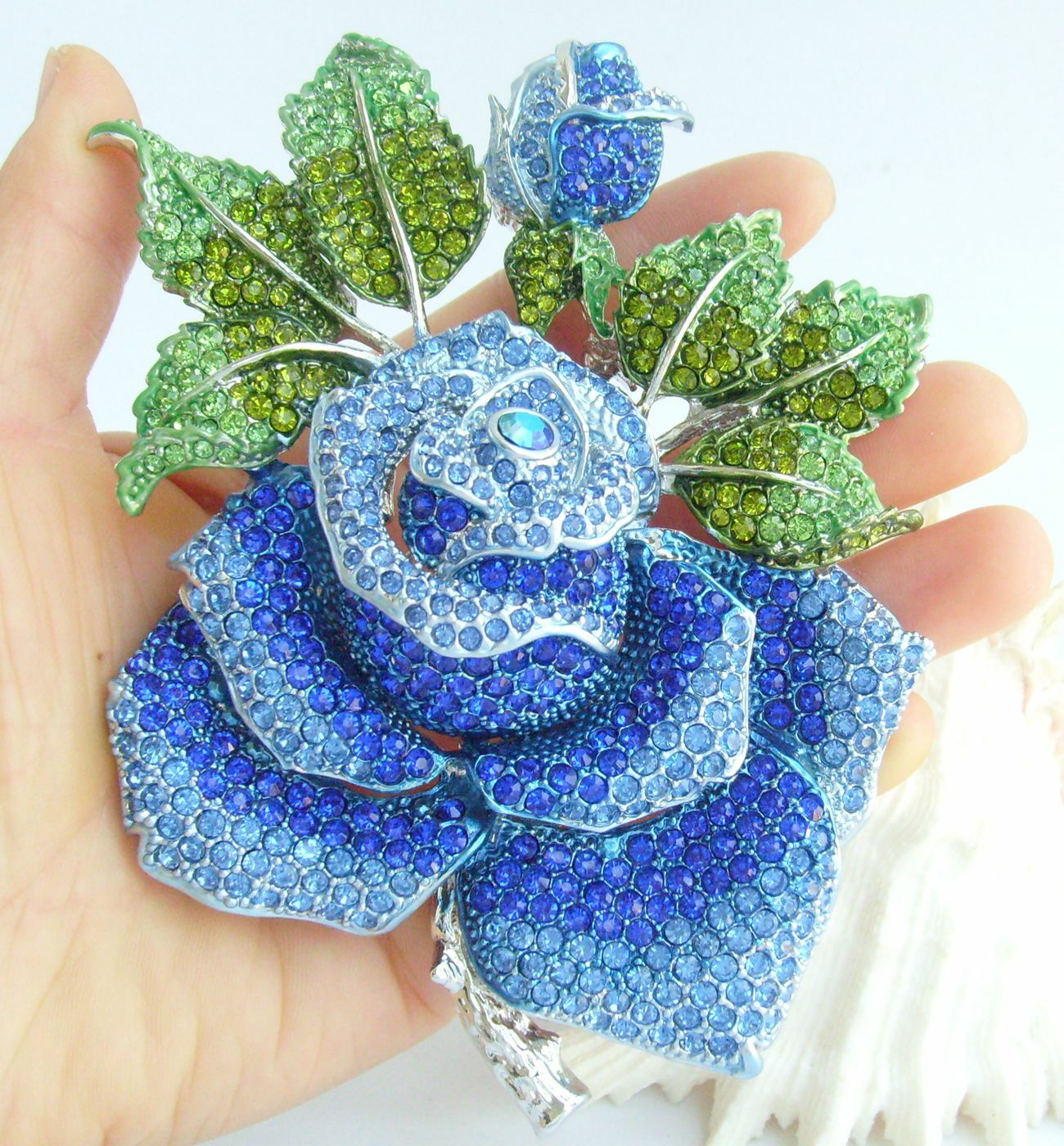 Silver 925 Rose Flower Design ブローチ 薔薇・ローズのブローチ・フィリグリーsilver925（d-04-si）銀線