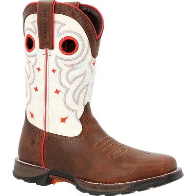

Женские водостойкие рабочие ботинки в стиле вестерн со стальным носком Durango Maverick, Sable brown white, DRD0418