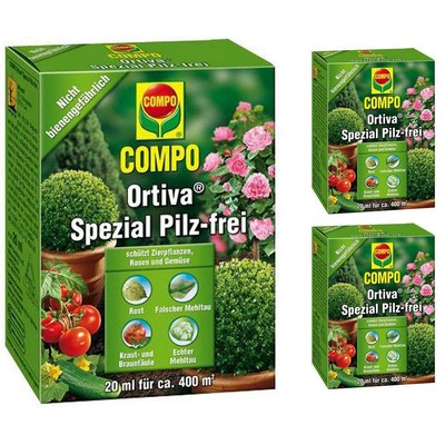 3 x 20 ml COMPO Ortiva Spezial Pilz-frei Fungizid Pilzbekämpfung